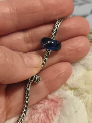 Trollbeads Bracciale Argento e Perla Blu
