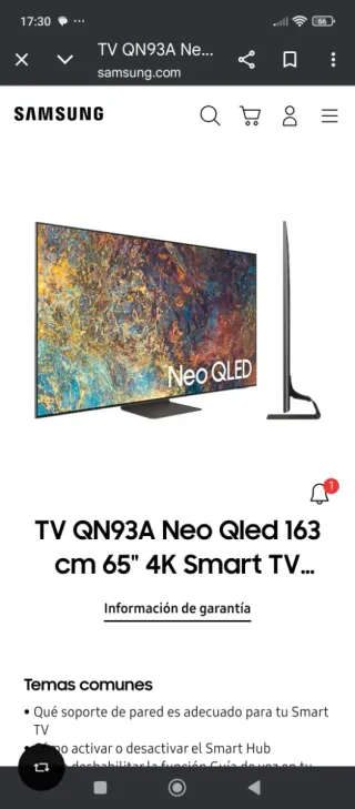 TV Samsung 65 Neo QLED 4K Smart TV