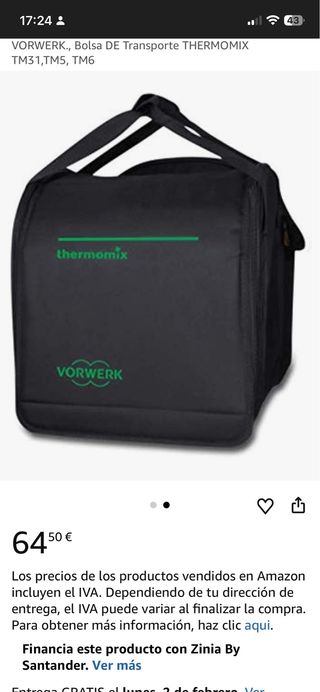 Bolso Transporte Thermomix Vorwerk TM31/TM5/TM6