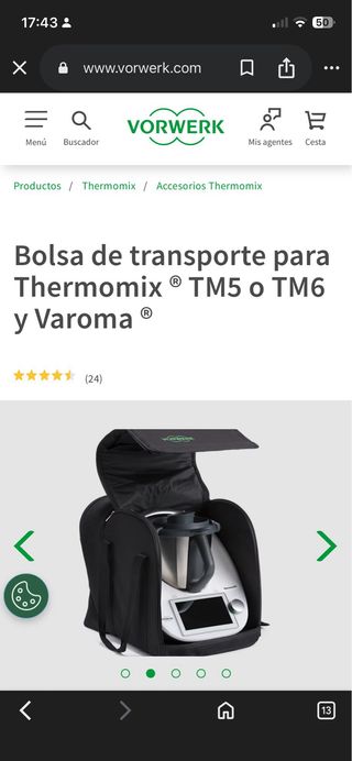 Bolso Transporte Thermomix Vorwerk TM31/TM5/TM6