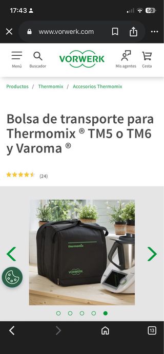 Bolso Transporte Thermomix Vorwerk TM31/TM5/TM6