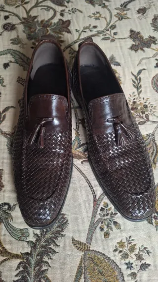 Zapatos Kazar Cuero Trenzado Marrón