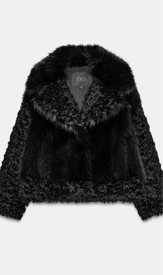 Abrigo pelo corto Zara