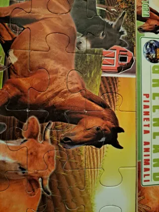 Puzzle in legno animali fattoria