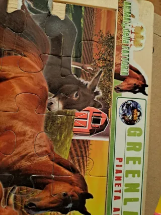 Puzzle in legno animali fattoria