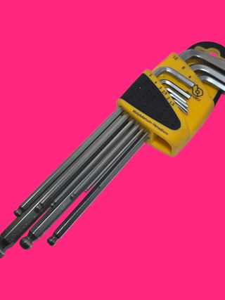 JUEGO 9 LLAVES HEXAGONALES BOLA BIANDITZ EXTRA LAR