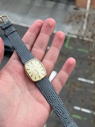 Omega De Ville Ellipse Oro Cuarzo