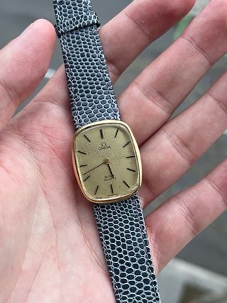 Omega De Ville Ellipse Oro Cuarzo