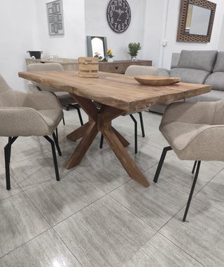 Oferta Mesa Comedor Madera Rústica!! Maciza!!