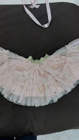 Gonnellino bimba tulle rosa 4 anni