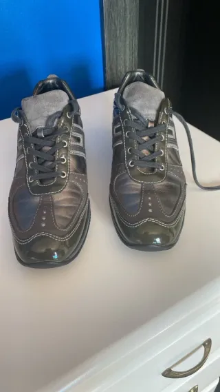 Zapatillas Hogan Marrón y Plateado