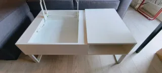 Mesa de centro elevable blanca