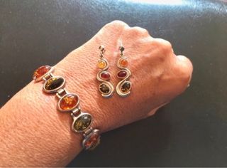 Parure Argento 925 Bracciale  e Orecchini