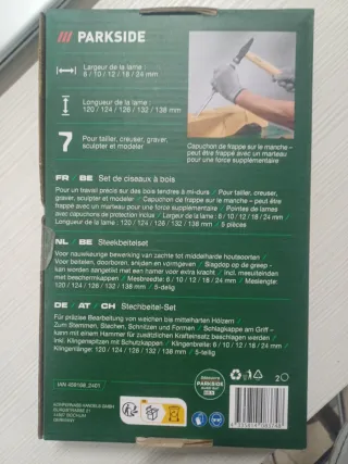 Set 5 scalpelli legno Parkside