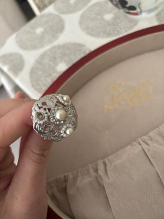 Aderezo Fallera Completo Plata y Perlas