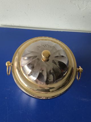 Coppa con Coperchio Vintage in Metallo