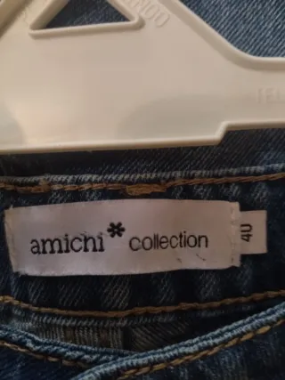 Pantalón vaquero mujer azul pirata