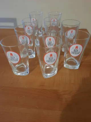 Conjunto 10 Copos Vidro Agua Castello