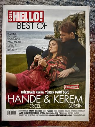Revista Hello - . Hande Erçel y Kerem Bürsin.
