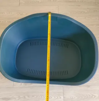 Cama para perro azul