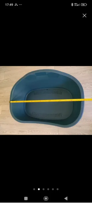 Cama para perro azul