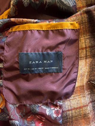 Americana Zara cuadros hombre