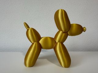 Perro efecto Globo Dorado Plástico Decorativo