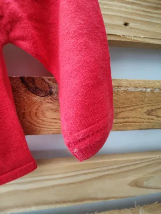 Chaqueta punto fino Zara roja 3-6 meses