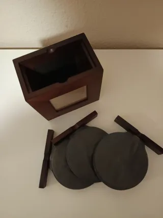 Caja organizadora de CD de madera