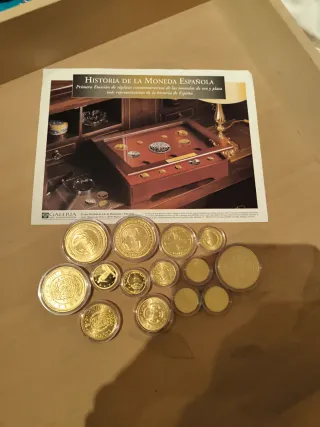 Monedas Plata 925 Baño Oro Historia Española