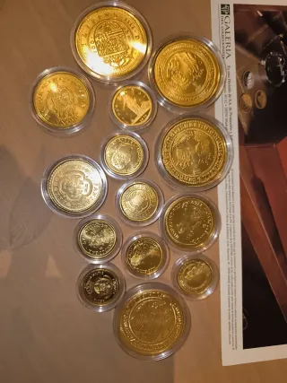 Monedas Plata 925 Baño Oro Historia Española