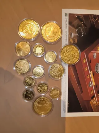 Monedas Plata 925 Baño Oro Historia Española