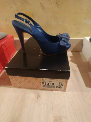 Zapatos de fiesta azul talla 38