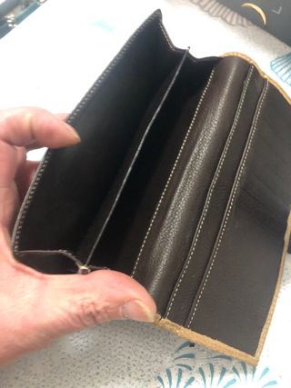 Cartera de señora de ante y piel