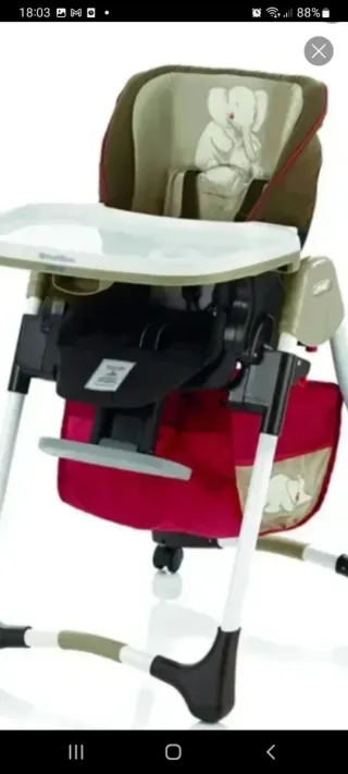 Trona de bebé con diseño de elefante