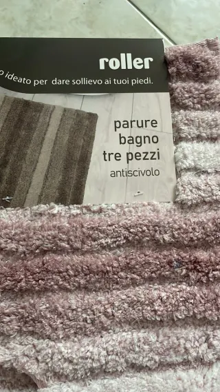 Tris Tappeti Fancy Home Rosa Bianco