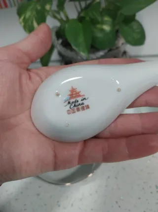 Juego de 2 cuencos de porcelana con cucharas