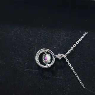 Colgante Plata Moissanita Multicolor