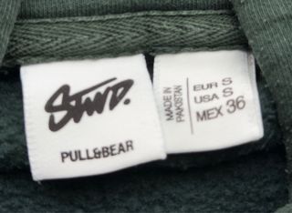 Sudadera Pull&Bear Queens Verde Capucha