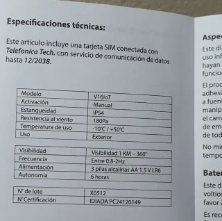 Luz de Emergencia V16 Geolocalizada