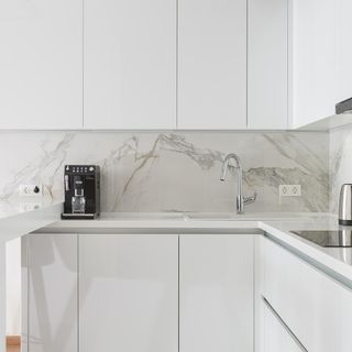 Revestimiento cocina efecto Mármol Madera Mueble