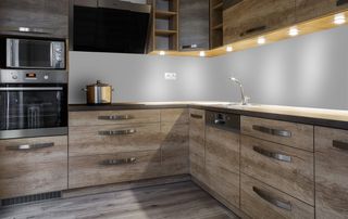 Revestimiento cocina efecto Mármol Madera Mueble