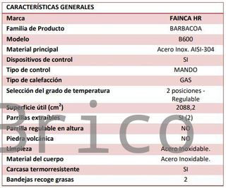 Barbacoa Gas Serie 500 - B600