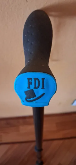 Bastón ergonómico azul y negro