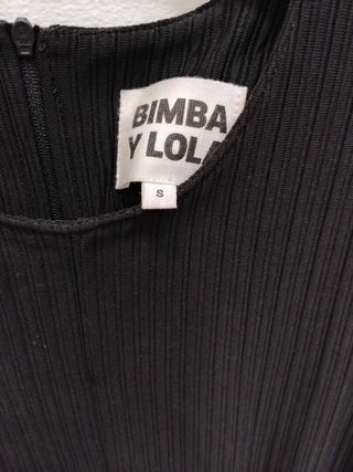 Vestido negro manga larga con bolsillos