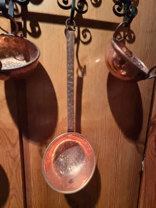 Colgador utensilios cocina cobre forjado