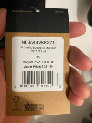 The North Face Diablo Down Jacket XS Negra