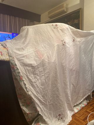 Mantel mesa flores 6 sillas