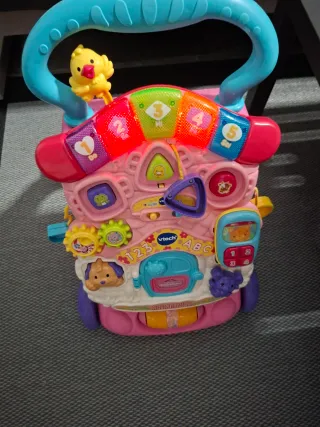 Andador correpasillos Vtech 2 en 1,rosa.