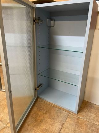 Armario baño cristal y metal